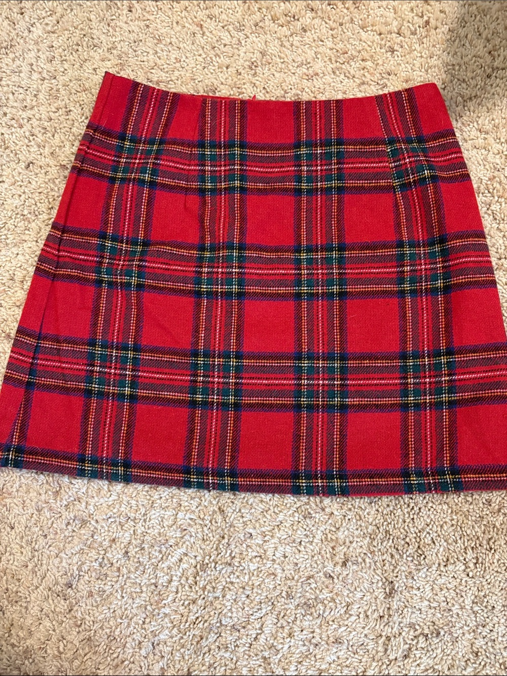 Pink Lily Red Plaid Mini Skirt
